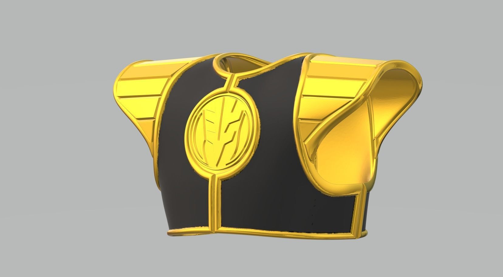 White Power Ranger Shield MMPR White 3D print model_4