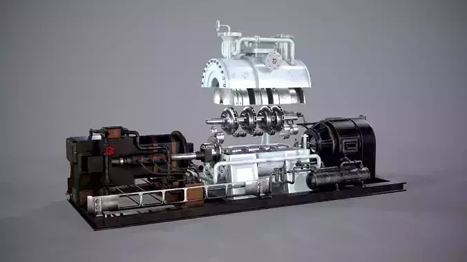 Compressor Low-poly 3D model