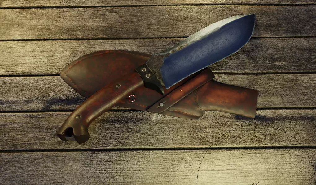 Knife Game ready Free low-poly 3D model_0