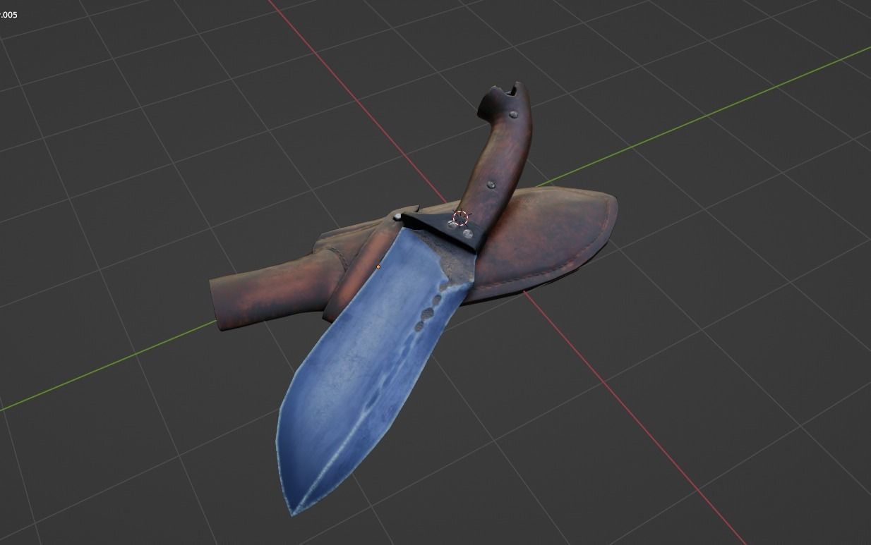 Knife Game ready Free low-poly 3D model_4