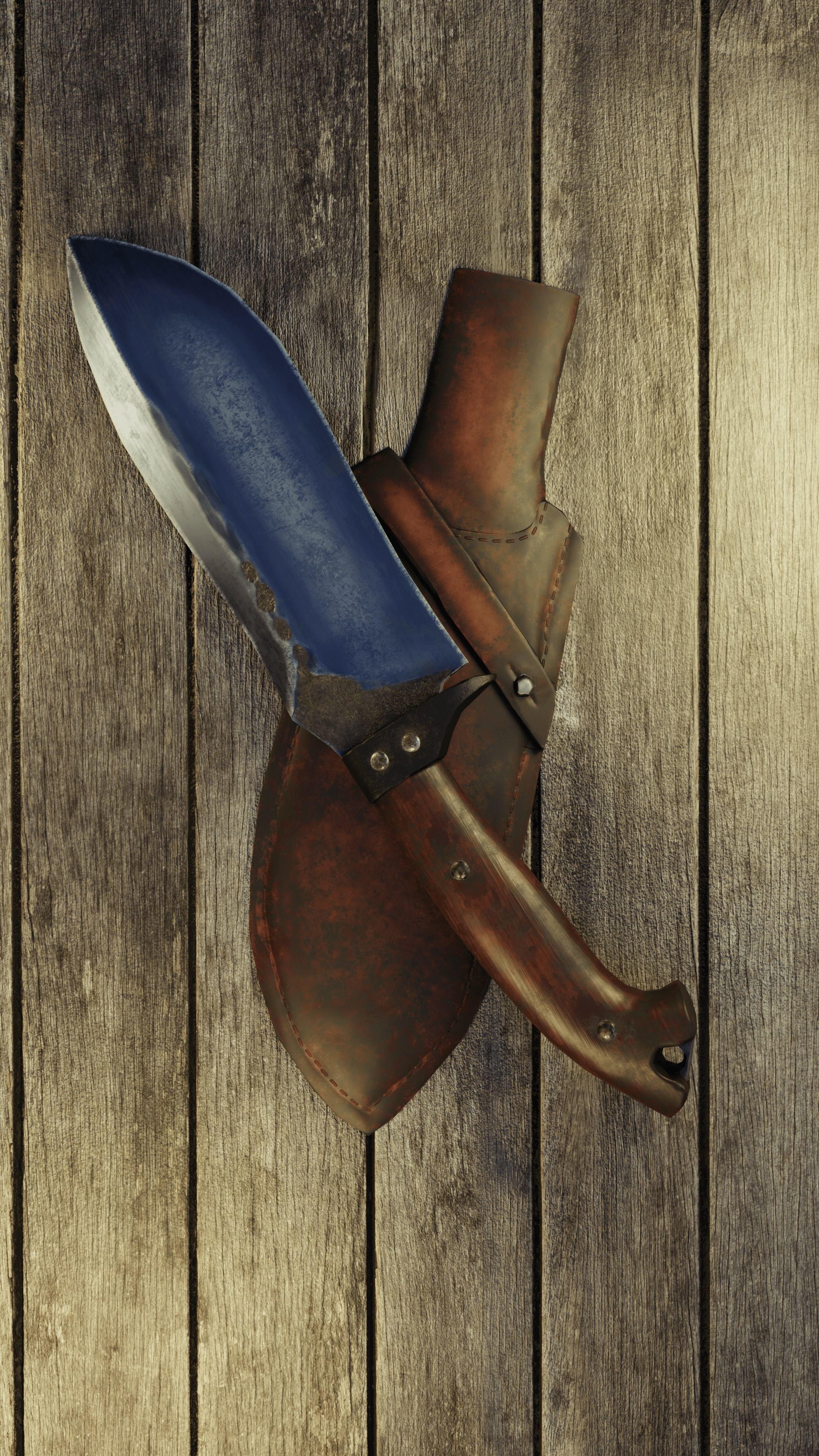 Knife Game ready Free low-poly 3D model_2