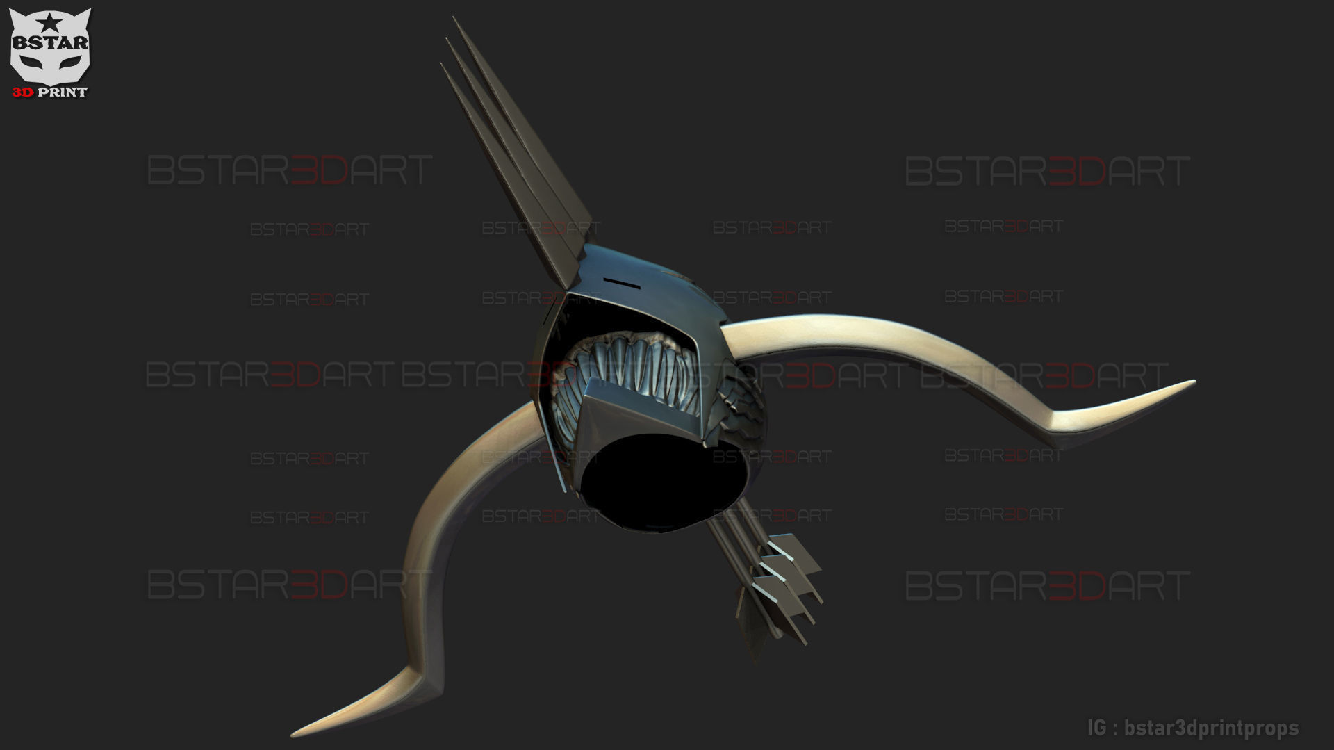 Crossbow Devil Quanxi Helmet - Chainsaw Man Cosplay 3D print model_13