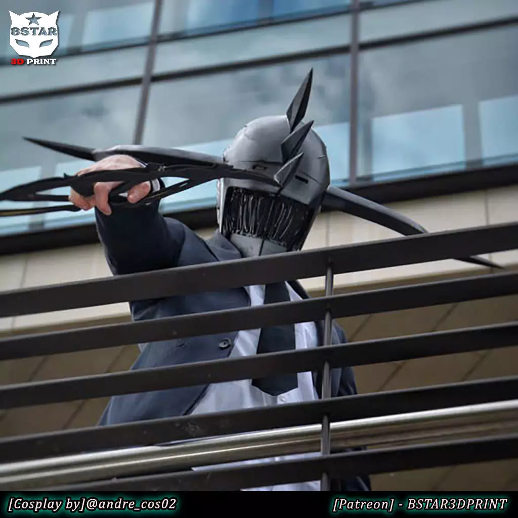 Crossbow Devil Quanxi Helmet - Chainsaw Man Cosplay 3D print model_0