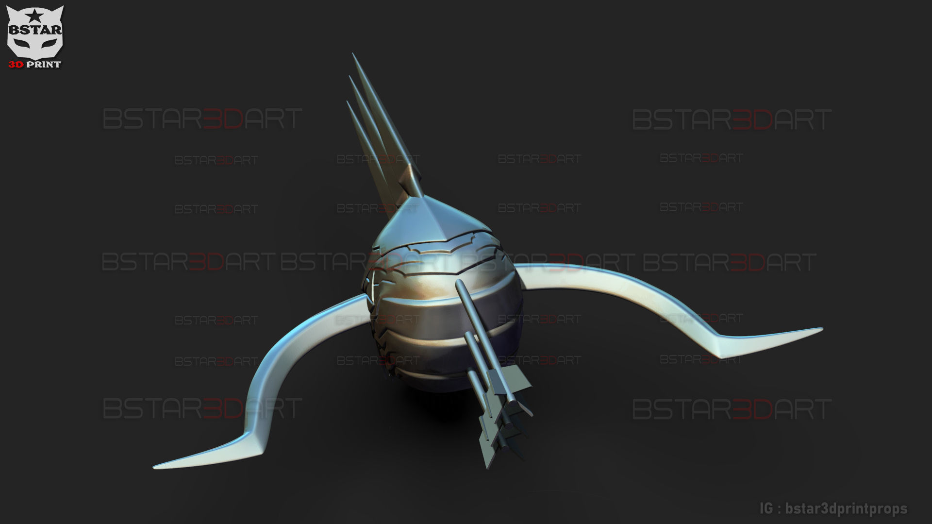 Crossbow Devil Quanxi Helmet - Chainsaw Man Cosplay 3D print model_14