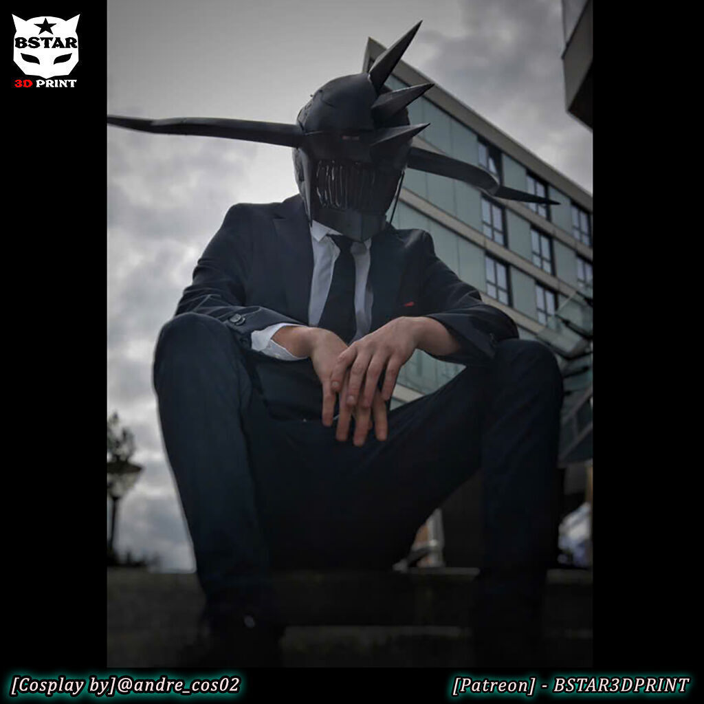 Crossbow Devil Quanxi Helmet - Chainsaw Man Cosplay 3D print model_3