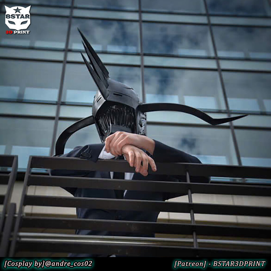 Crossbow Devil Quanxi Helmet - Chainsaw Man Cosplay 3D print model_2