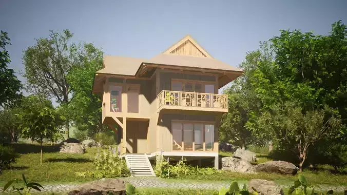 061Bungalow 2f34m2 3D model