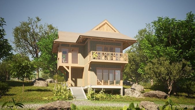 061Bungalow 2f34m2 3D model