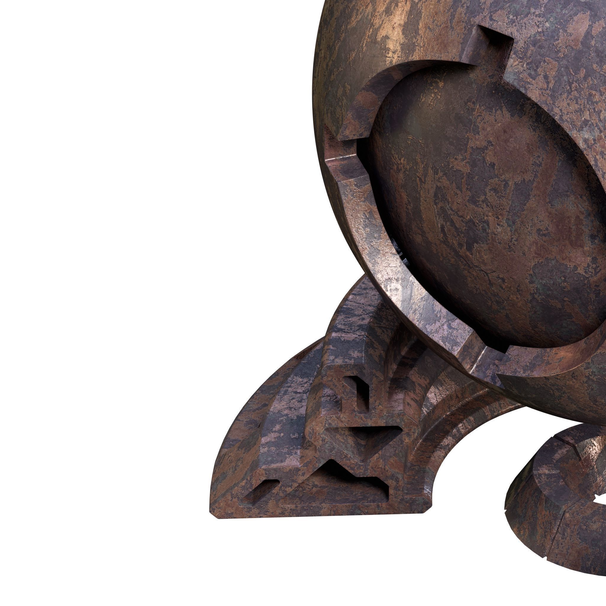 Patina Materials 17-18 - PBR - Seamless - 4k - SBSAR Low-poly 3D model_7