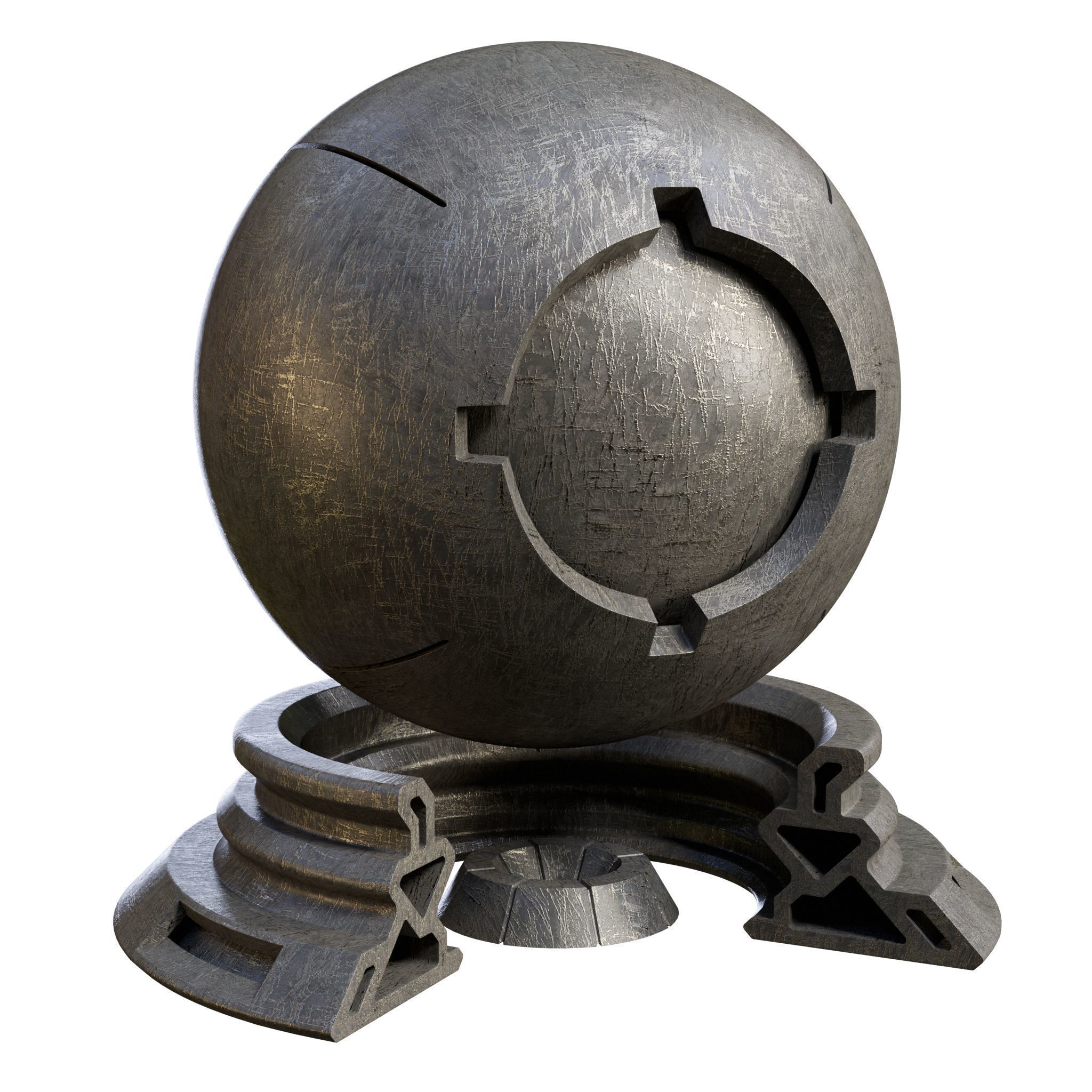 Patina Materials 17-18 - PBR - Seamless - 4k - SBSAR Low-poly 3D model_2