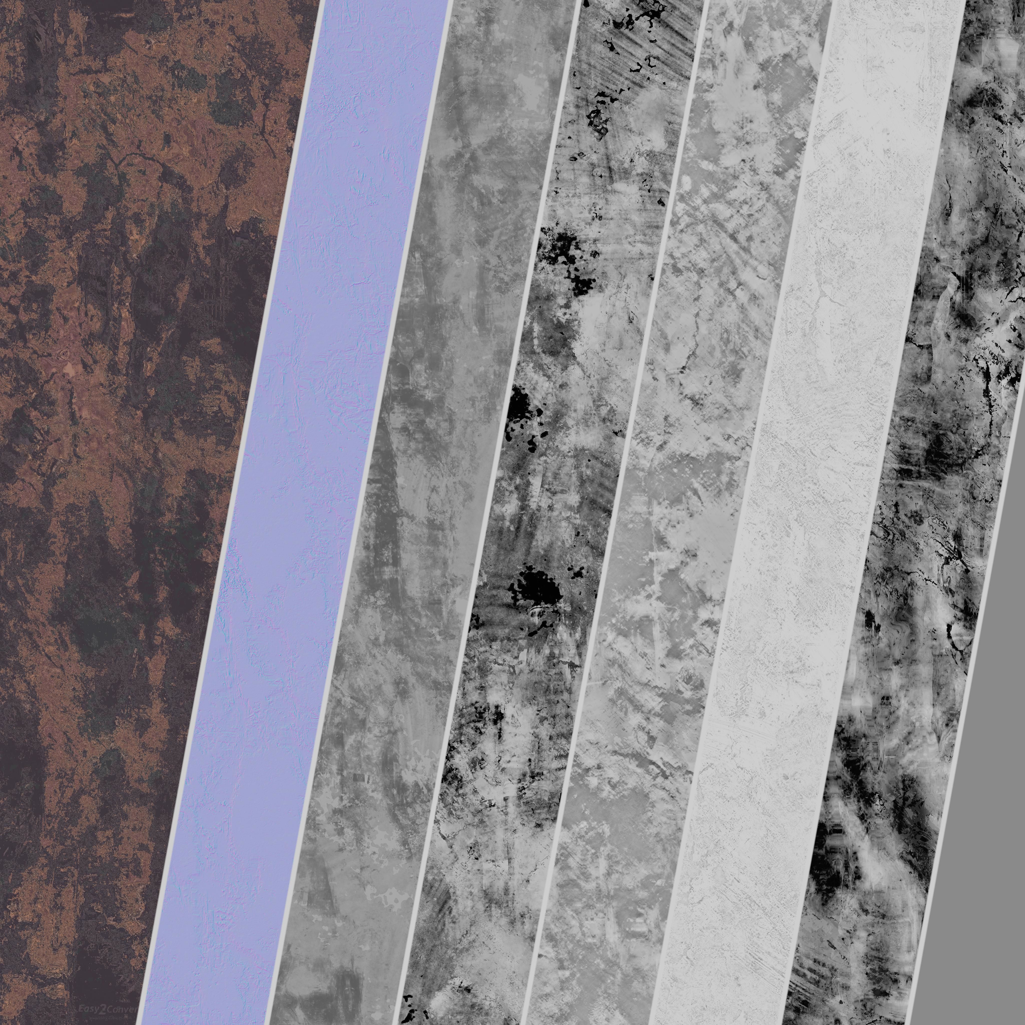 Patina Materials 17-18 - PBR - Seamless - 4k - SBSAR Low-poly 3D model_5