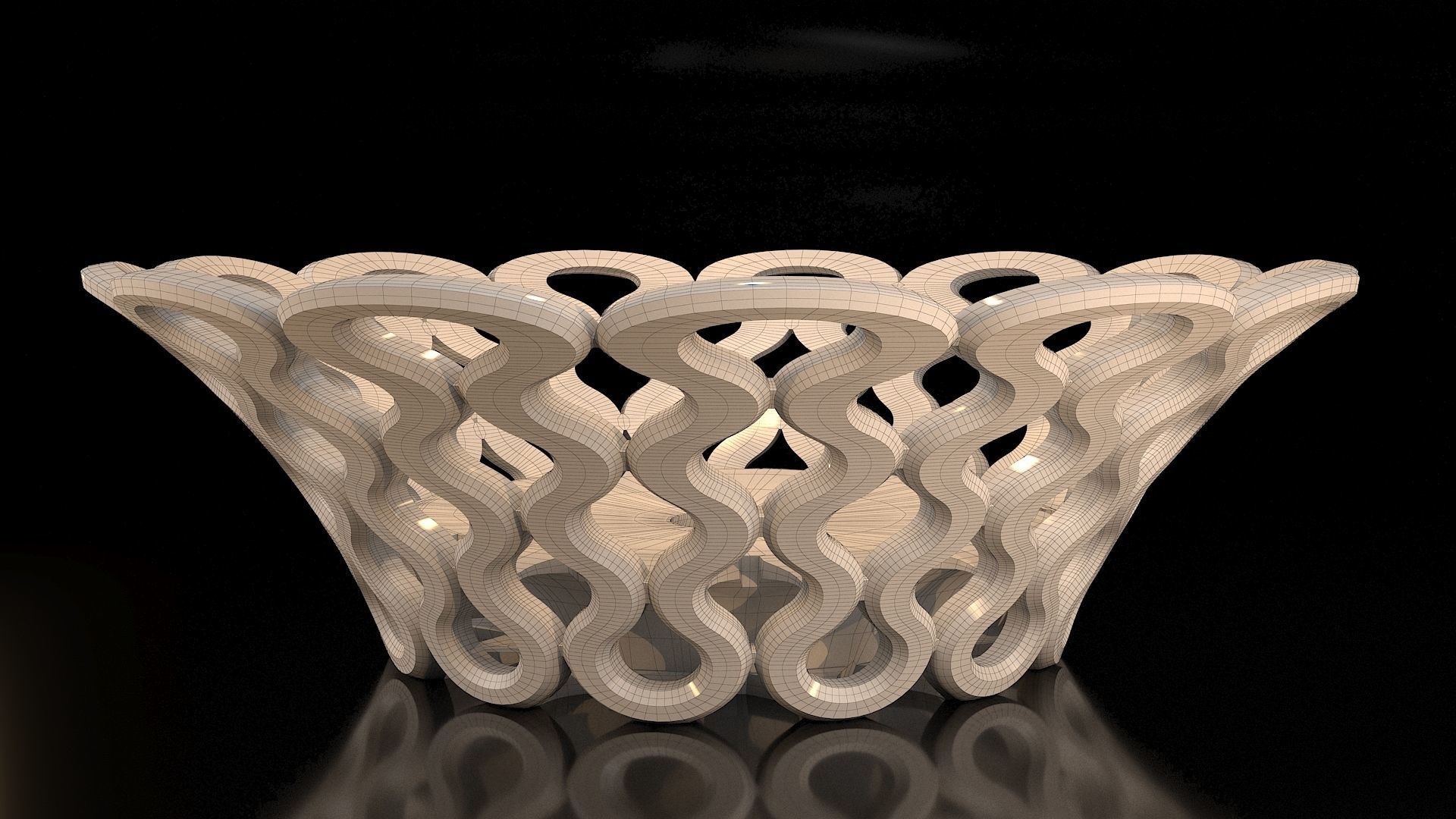 TEALIGHT HOLDER SOFT LINES 3D print model_8