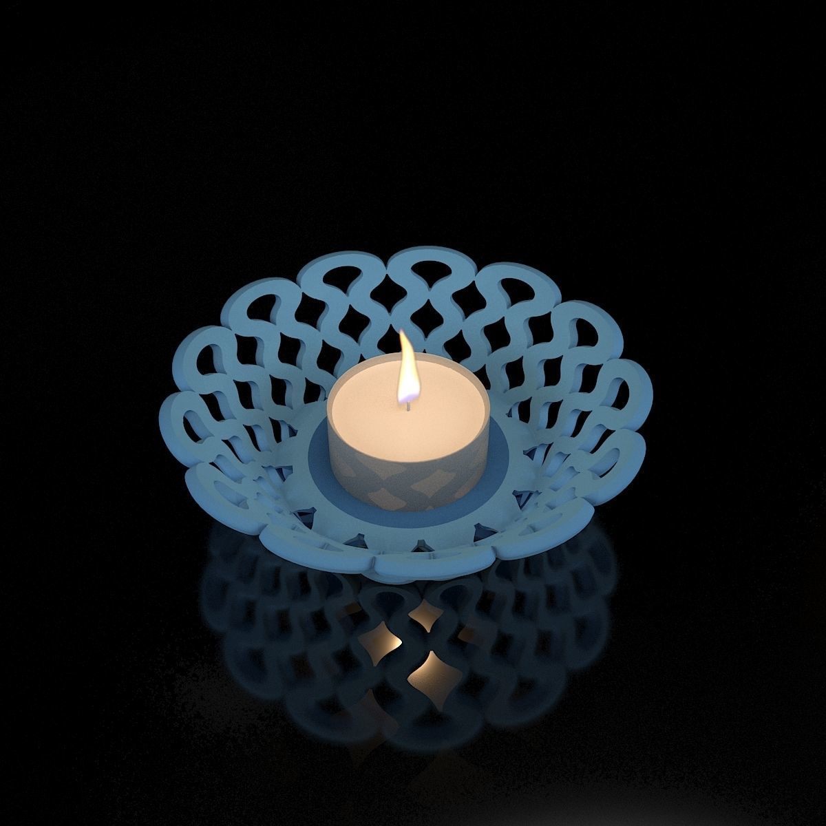TEALIGHT HOLDER SOFT LINES 3D print model_6