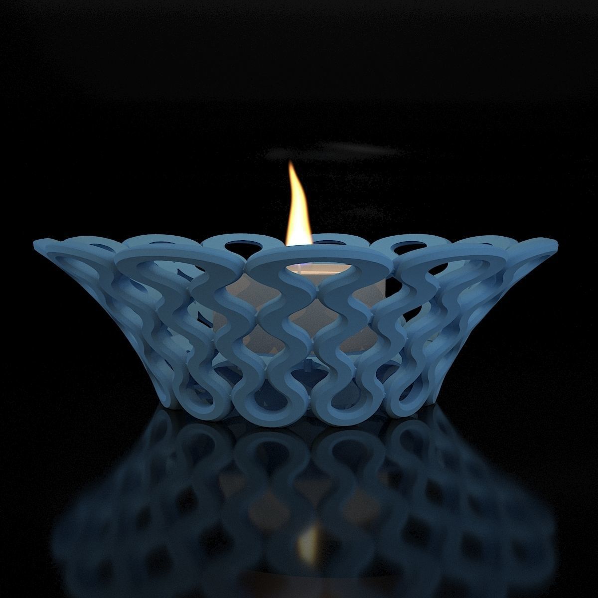 TEALIGHT HOLDER SOFT LINES 3D print model_5