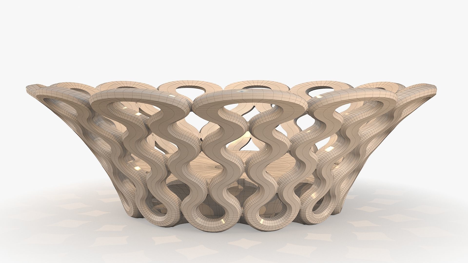 TEALIGHT HOLDER SOFT LINES 3D print model_9