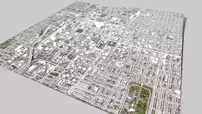 Cityscape Salt Lake City Utah USA 3D model