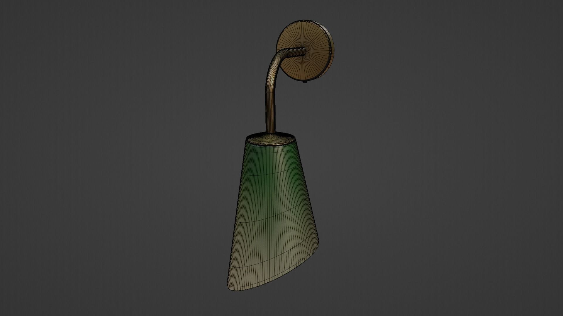 Gradient frosted glass wall lamp Low-poly 3D model_5