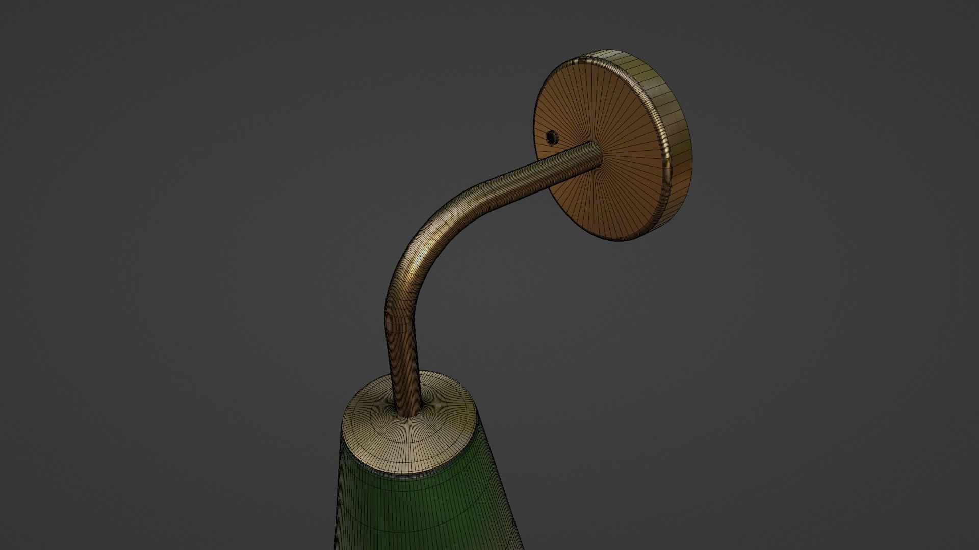 Gradient frosted glass wall lamp Low-poly 3D model_6