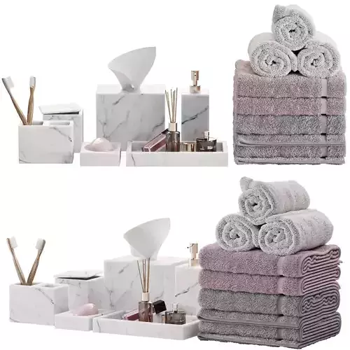 Bathroom accessories towel set 15