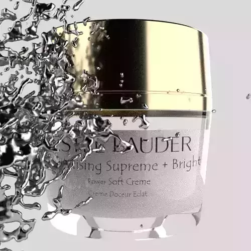 Photorealistic render and fluid simulation