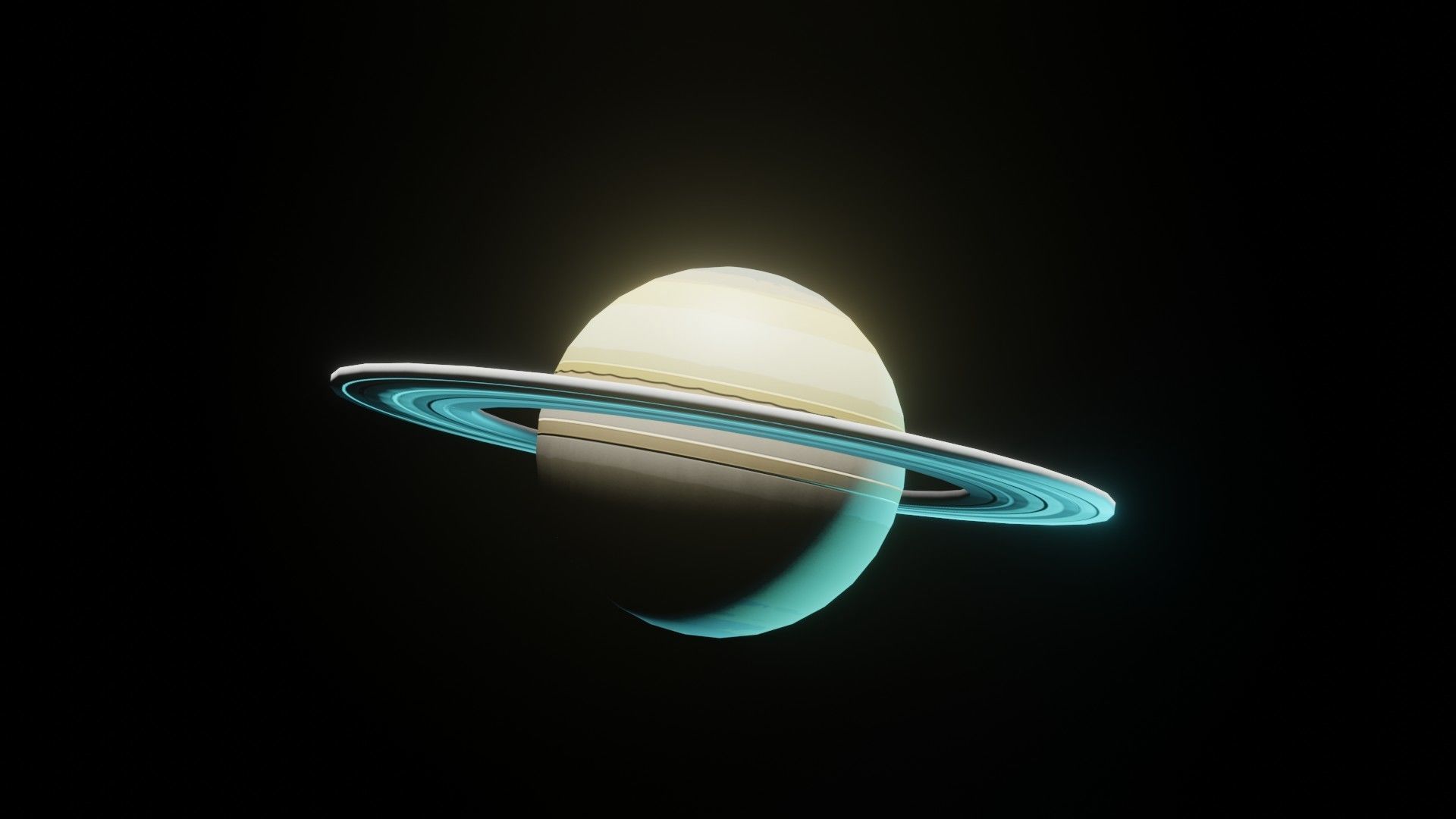3D model Stylized Planet Saturn 3D Model 2k 4k 8k Textures VR / AR ...