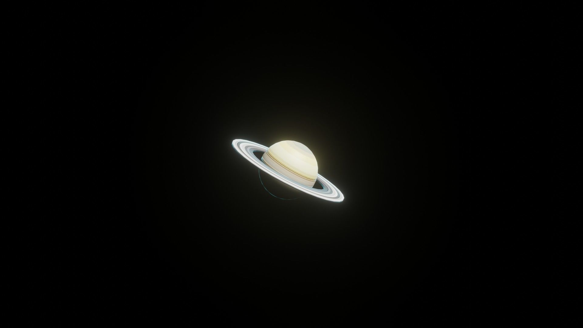 3D model Stylized Planet Saturn 3D Model 2k 4k 8k Textures VR / AR ...