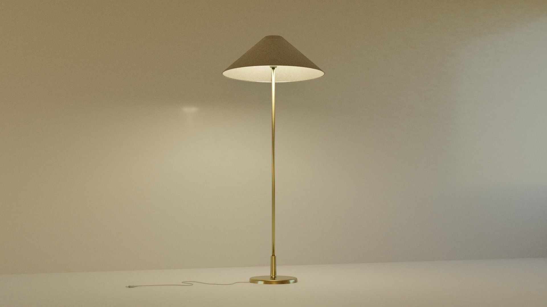 Floor Lamp Classic Low-poly 3D model_2