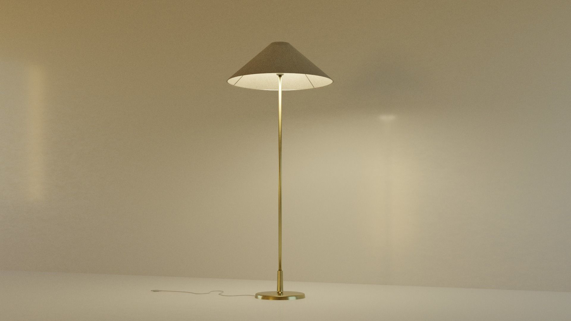 Floor Lamp Classic Low-poly 3D model_3