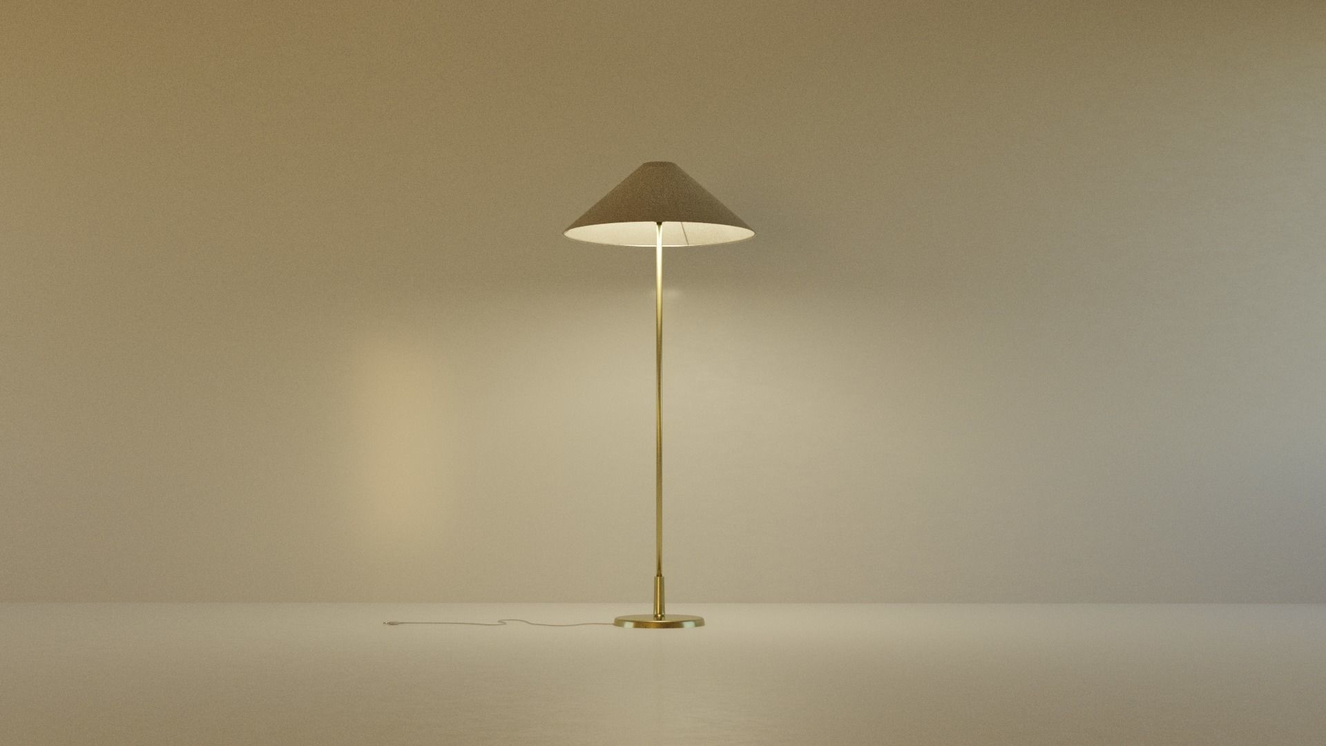Floor Lamp Classic Low-poly 3D model_1