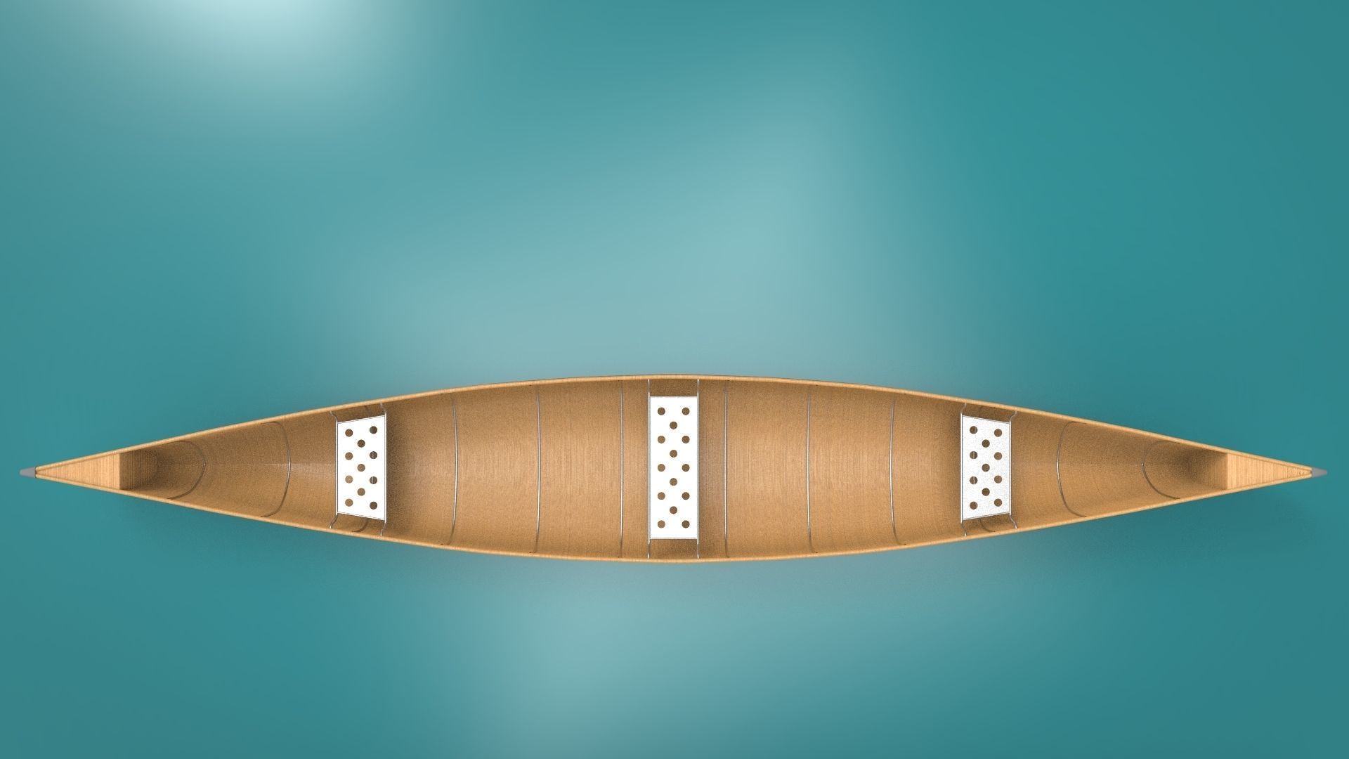 Canoe Low-poly 3D model_4