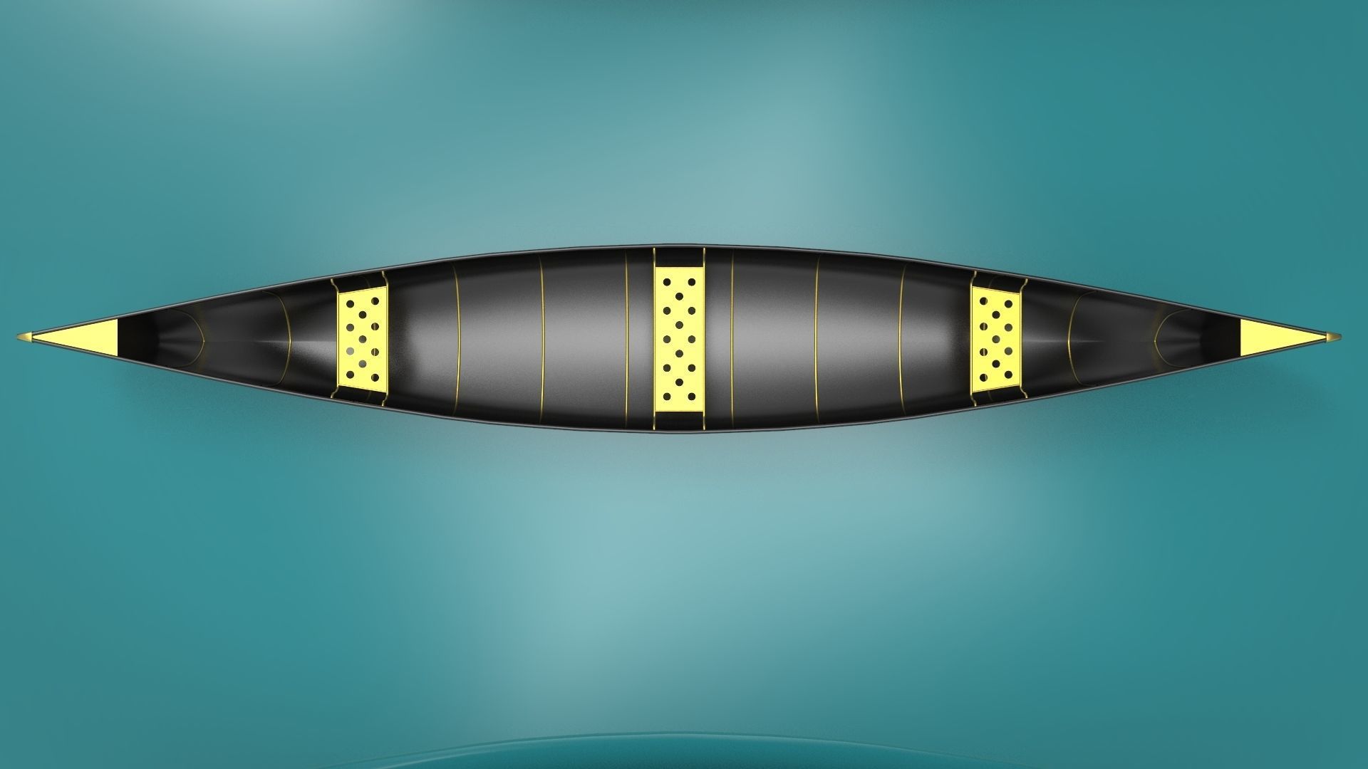 Canoe Low-poly 3D model_3