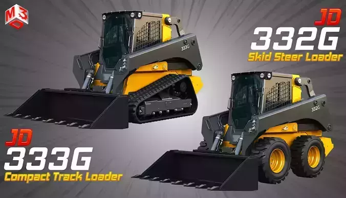 333G - 332G  Loaders  2 in 1 3D Model Collection