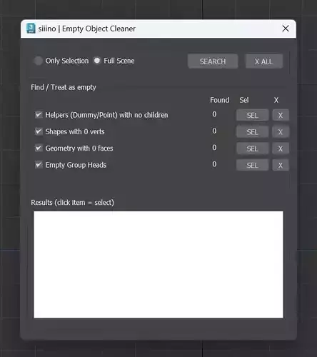 Empty Object Cleaner for 3ds Max Free 3D model