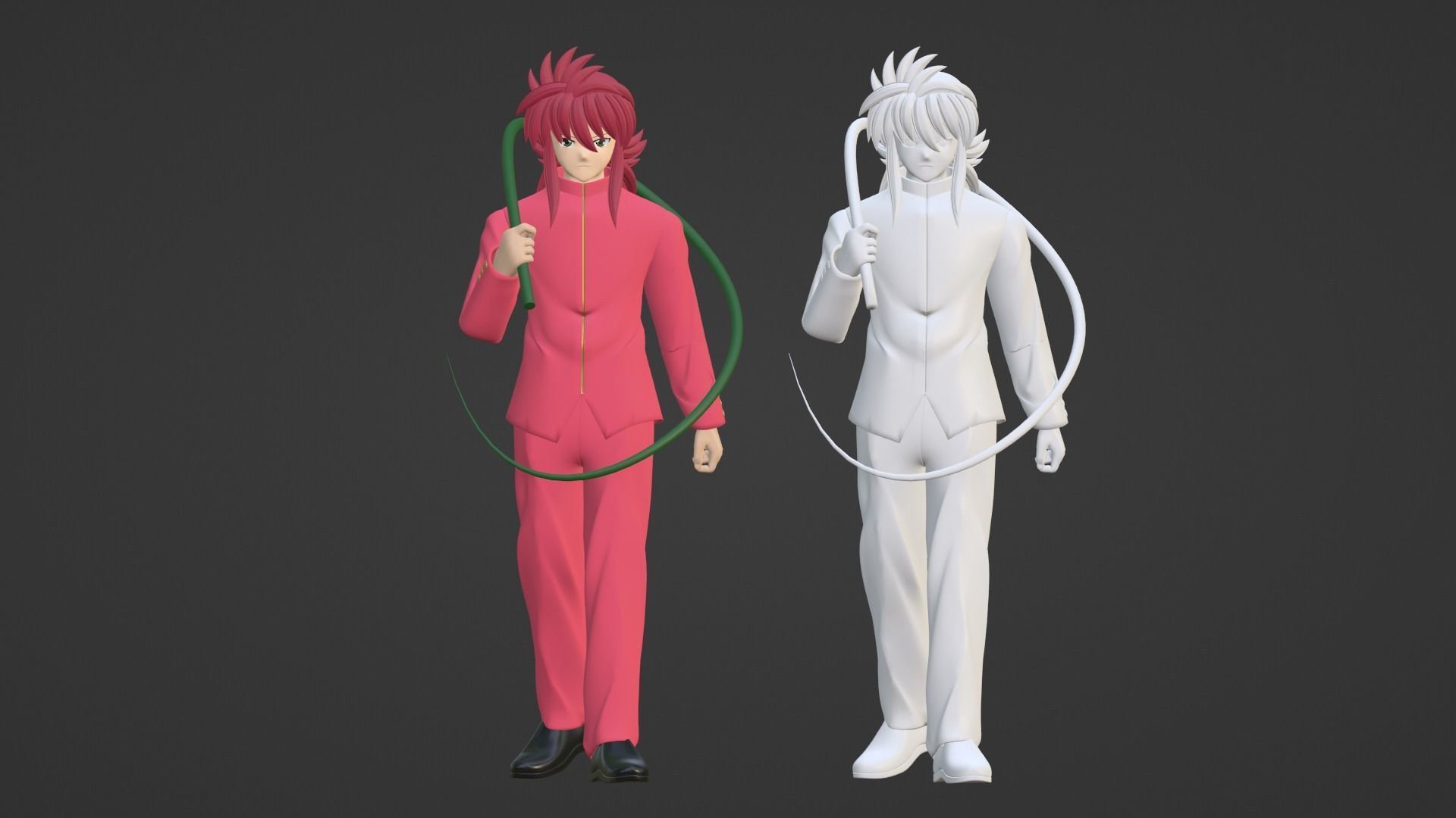 Kurama - YuYu Hakusho 3D model_16