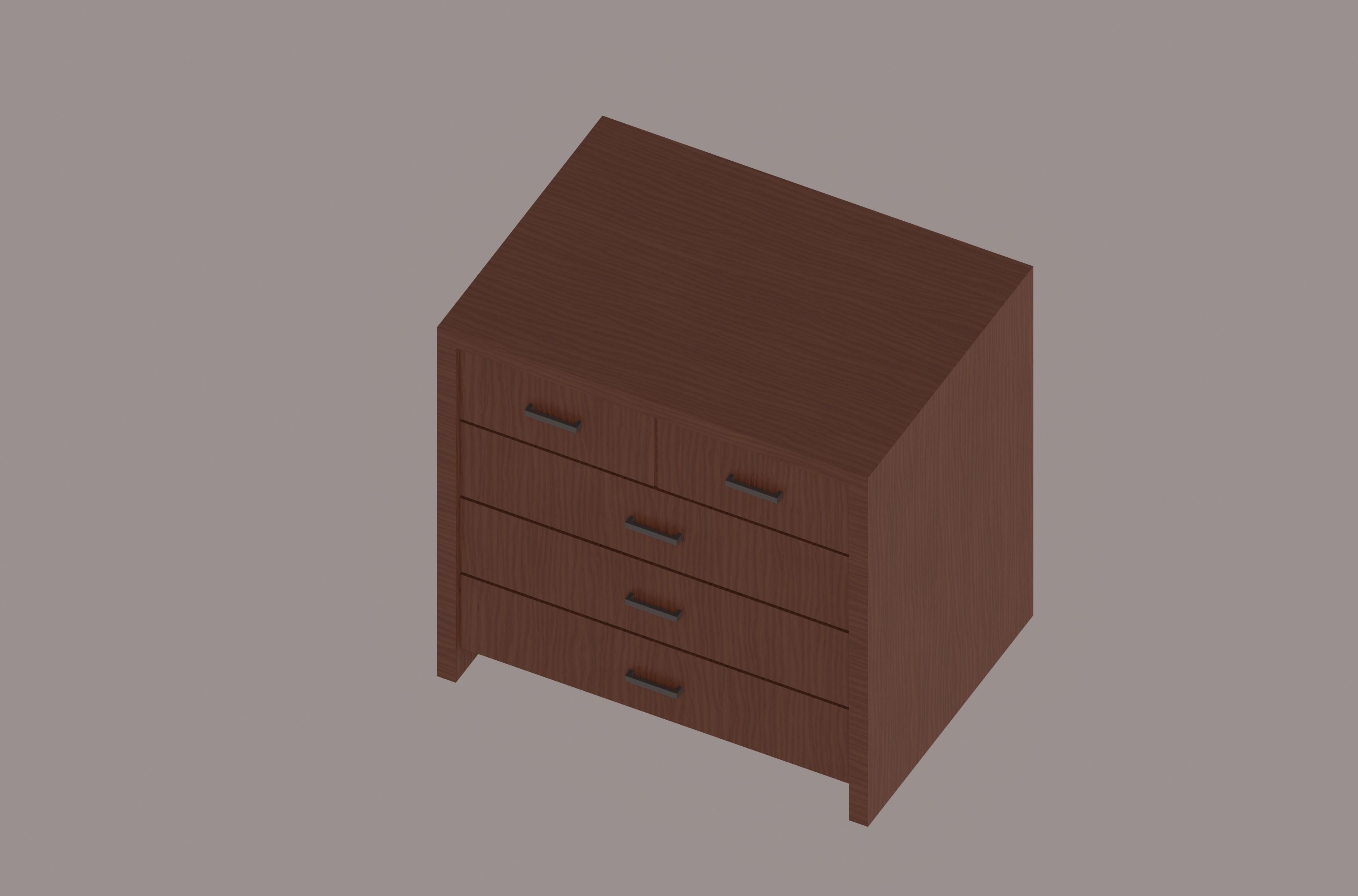 Drawer Low-poly 3D model_3