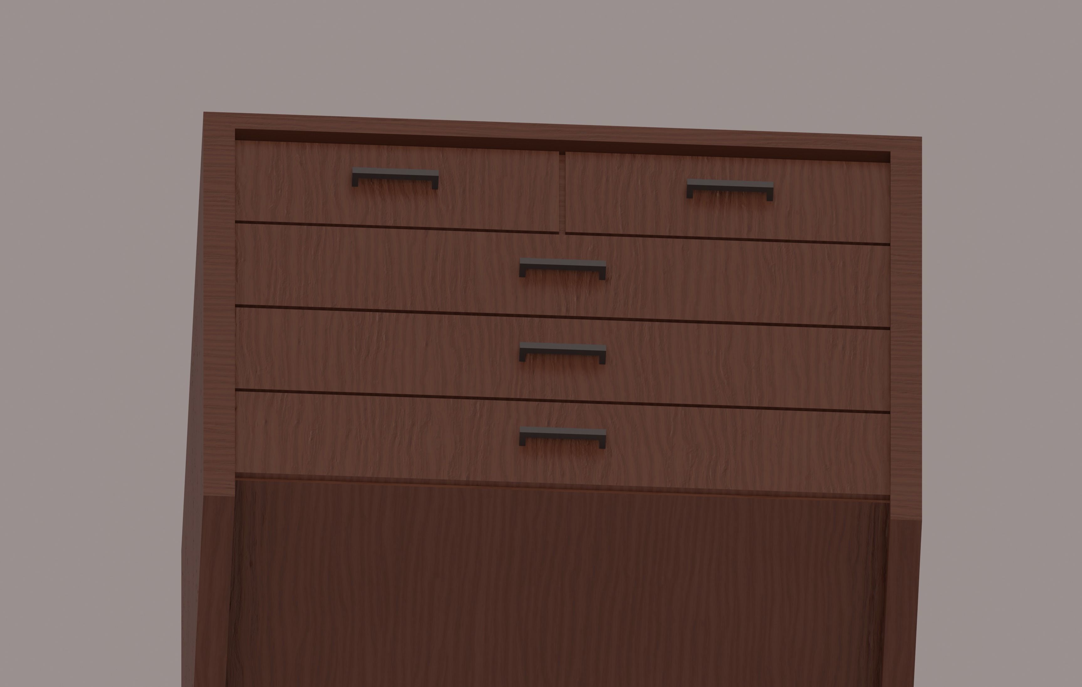 Drawer Low-poly 3D model_9