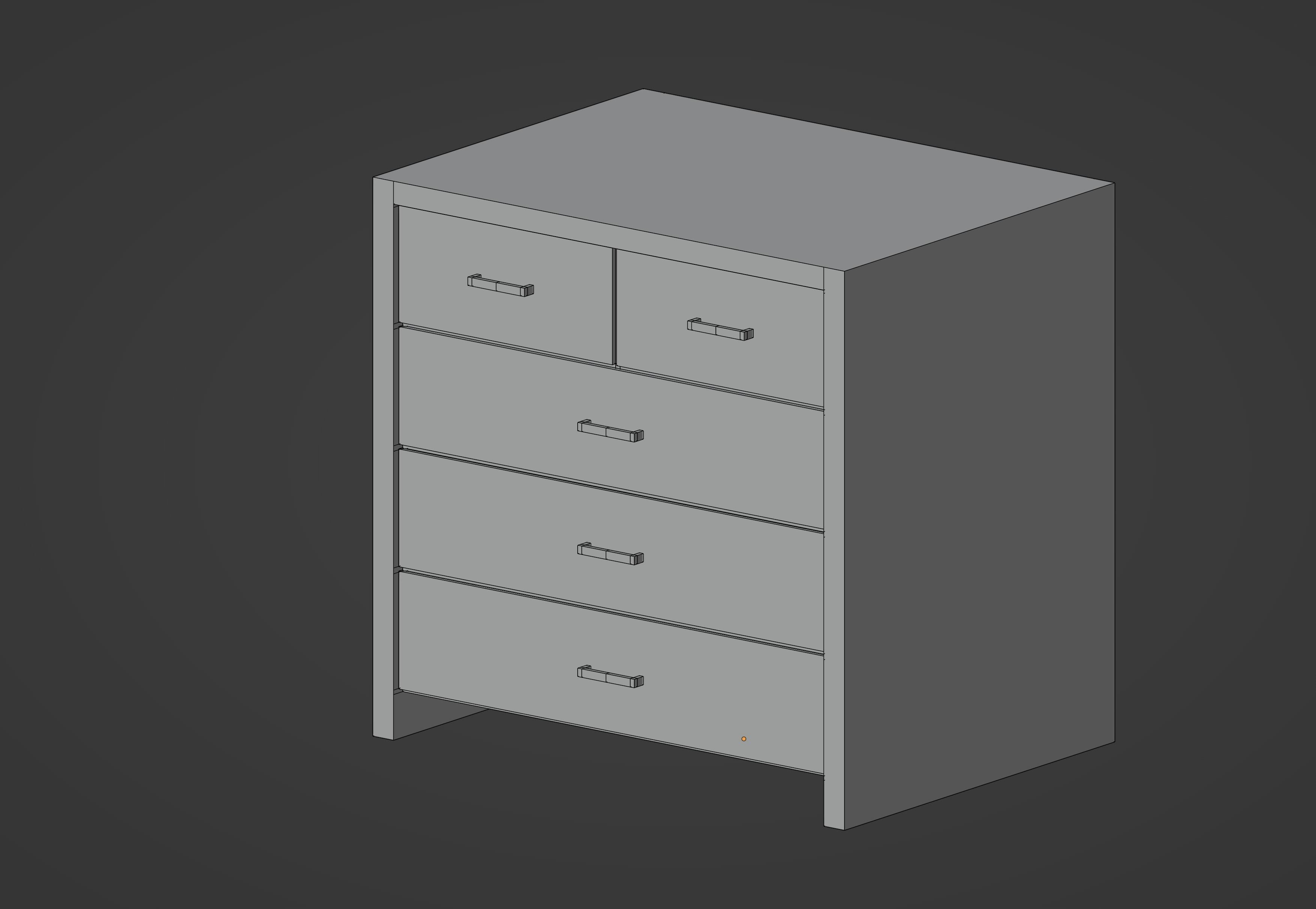 Drawer Low-poly 3D model_12