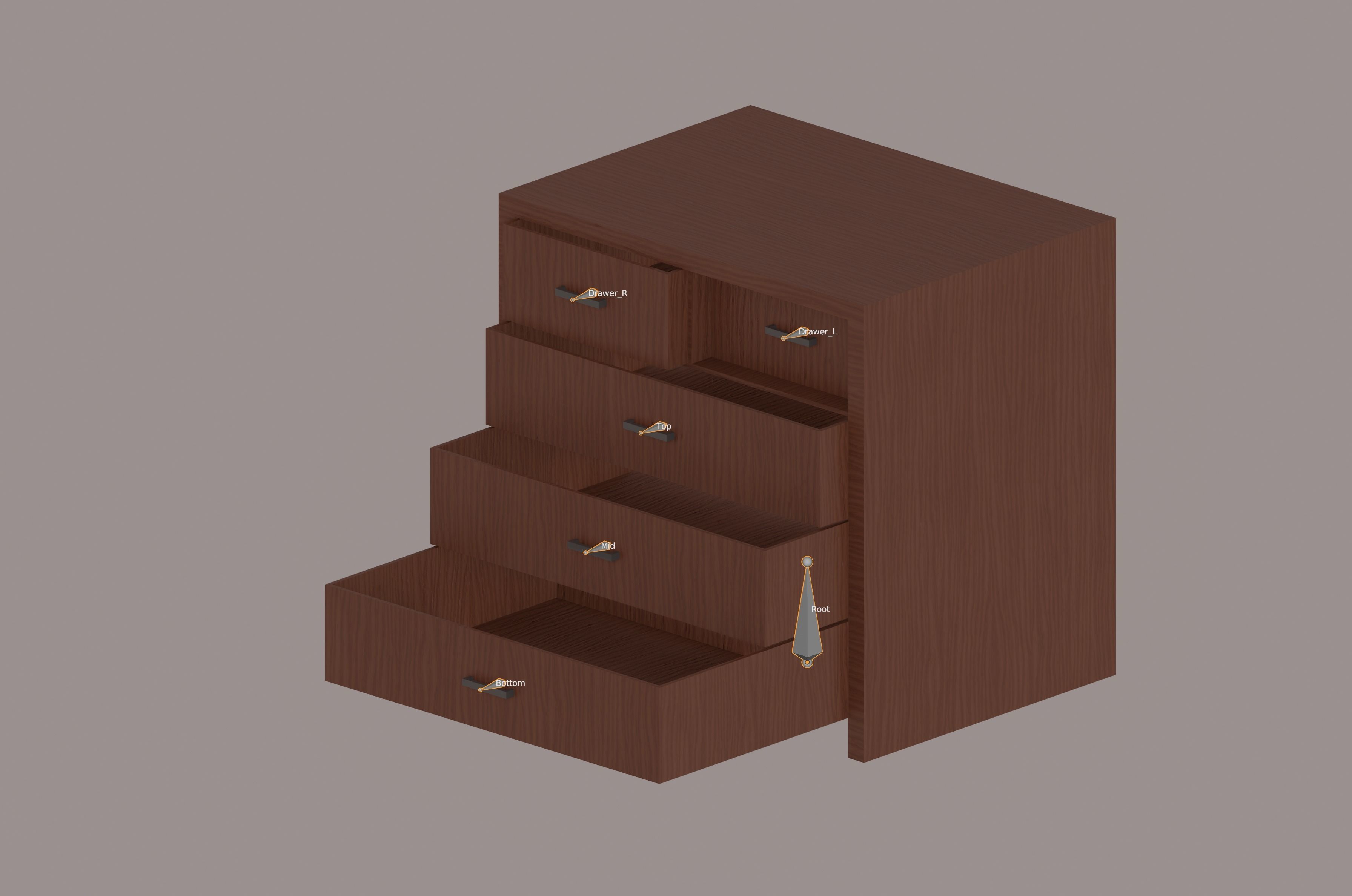 Drawer Low-poly 3D model_11