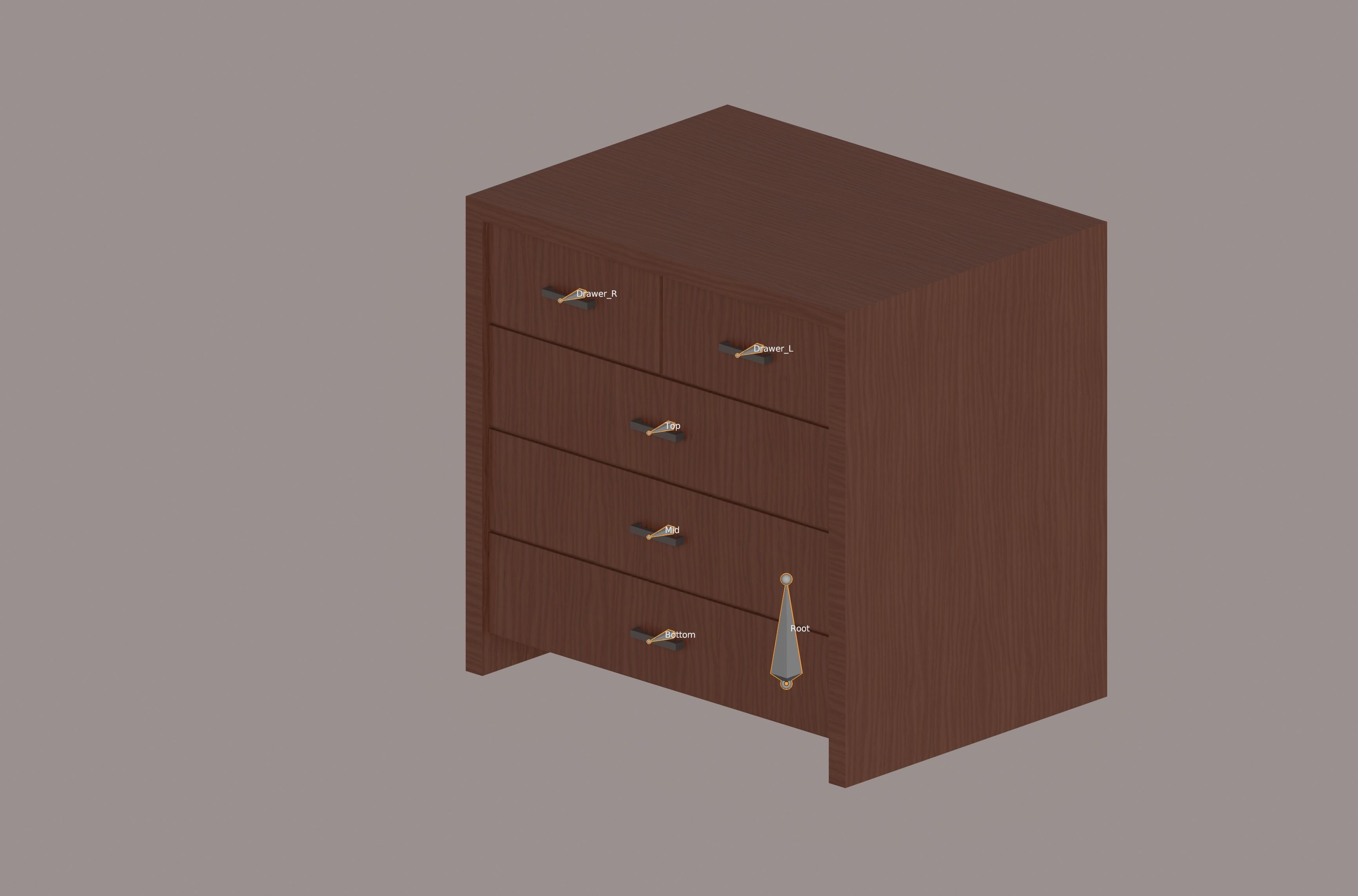Drawer Low-poly 3D model_10
