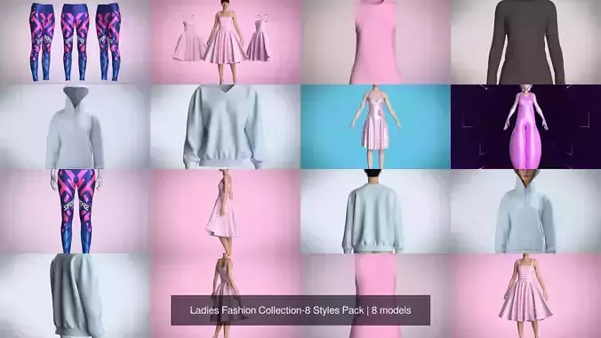Ladies Fashion Collection-8 Styles Pack
