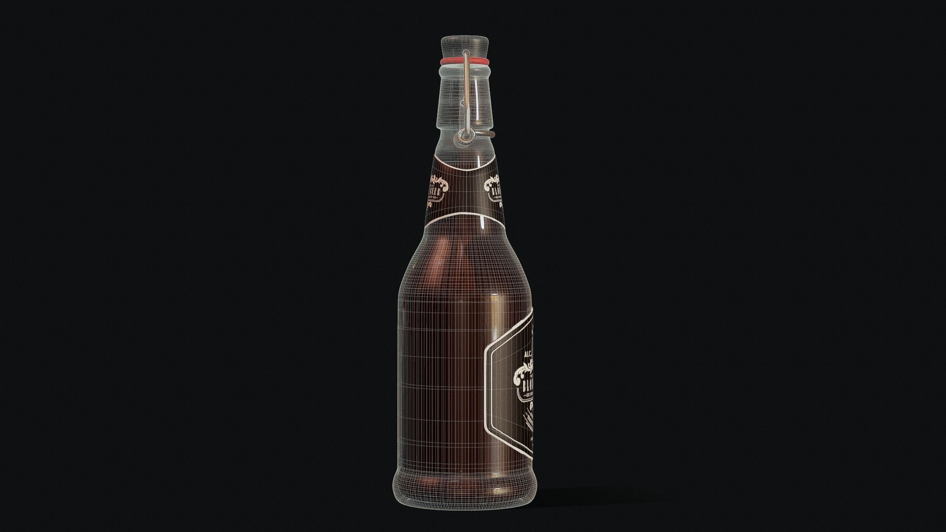 Beer Bottle - Tutorial Included 3D model_4