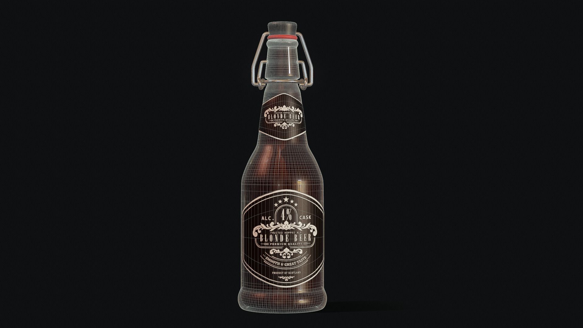 Beer Bottle - Tutorial Included 3D model_2