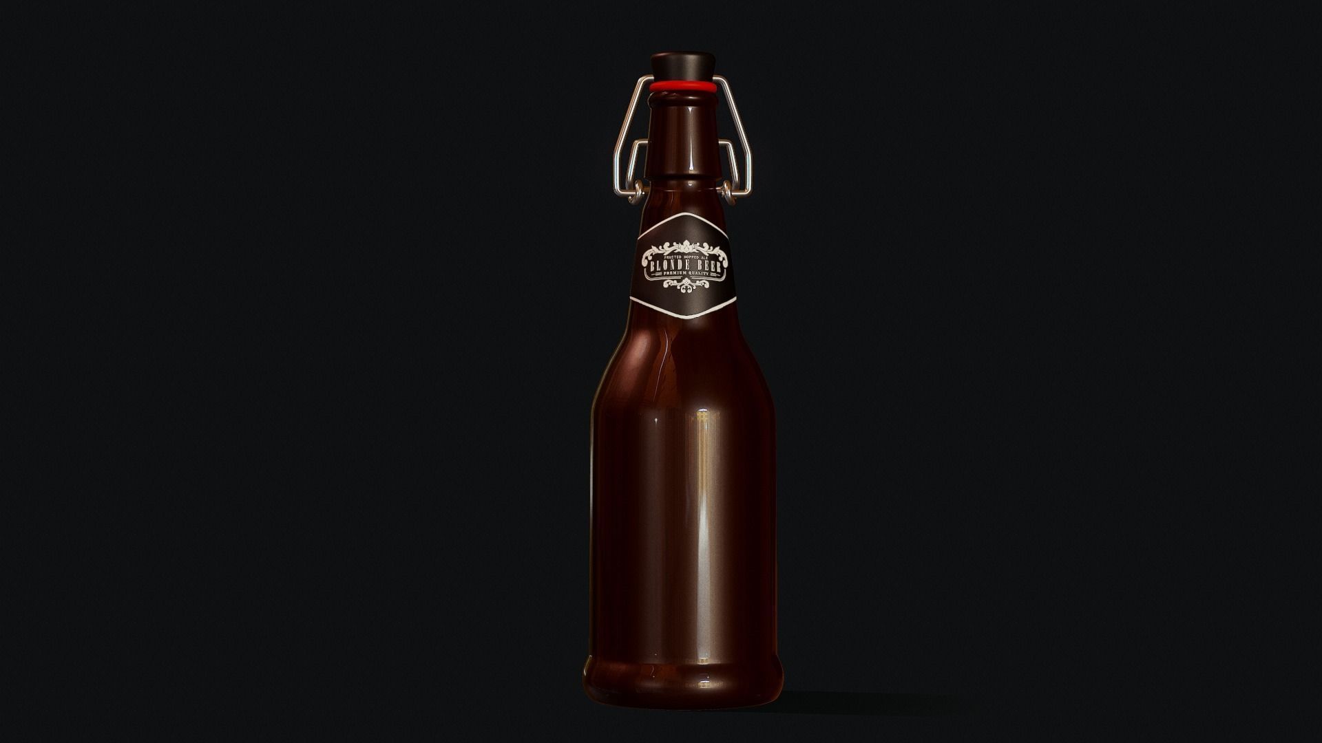 Beer Bottle - Tutorial Included 3D model_5