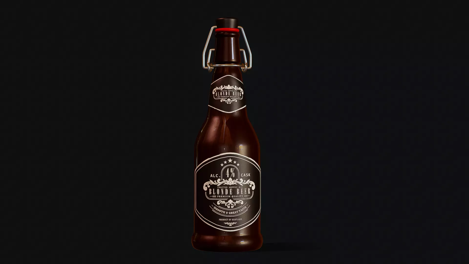Beer Bottle - Tutorial Included 3D model_0