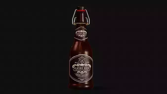 Beer Bottle - Tutorial Included 3D model