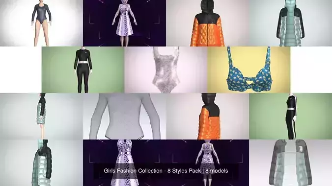Girls Fashion Collection - 8 Styles Pack 