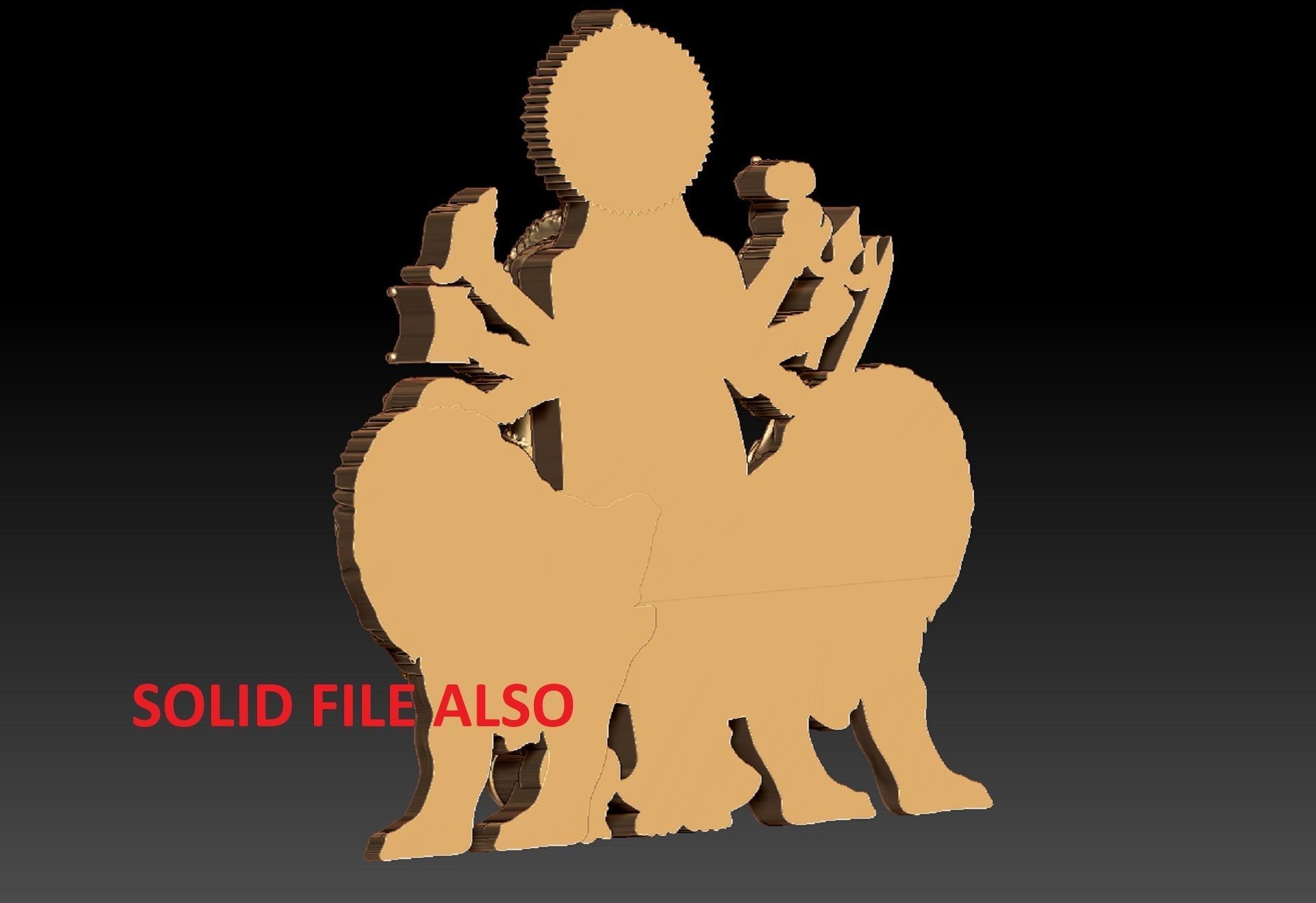 DURGA MAA PENDENT 3D print model_7