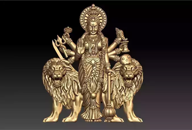 DURGA MAA PENDENT 3D print model