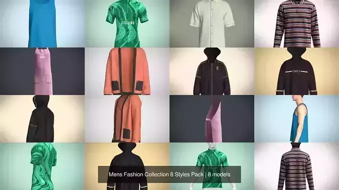 Mens Fashion Collection 8 Styles Pack