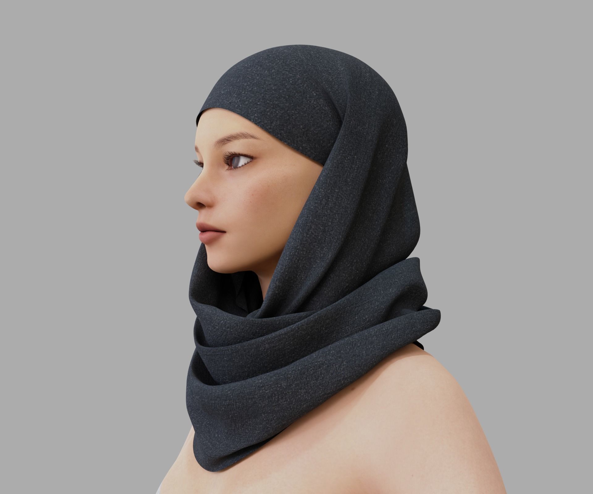 Shawl 3D model_5